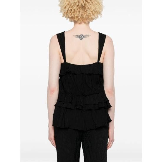 SIEDRES SIEDRES Women Tops WRS25TP13BK MANOLIAS BLACK Size XS / US 0-2 / IT 36-38 - 4 Thumbnail
