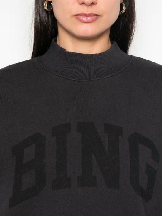Anine Bing ANINE BING Women Hoodies A 08 10292 VTG1 Black Size S / US 4 / IT 40 - 4 Thumbnail
