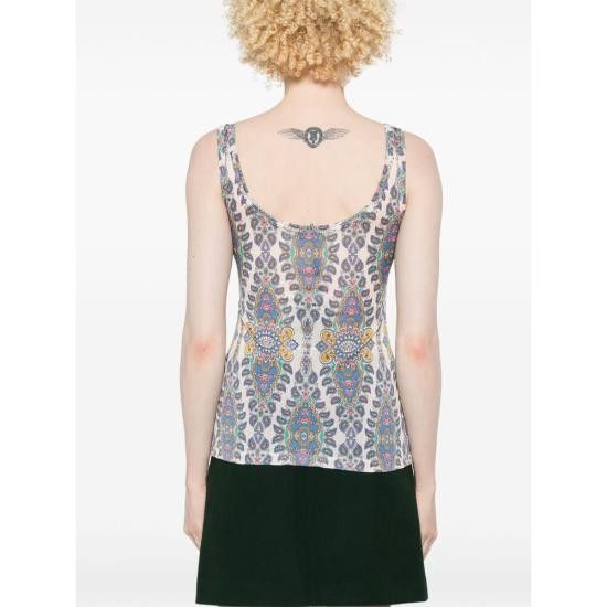 Etro ETRO Women Tops 99IA435 WRJA0102 X0800 BLUE Size S / US 4 / IT 40 - 4 Thumbnail