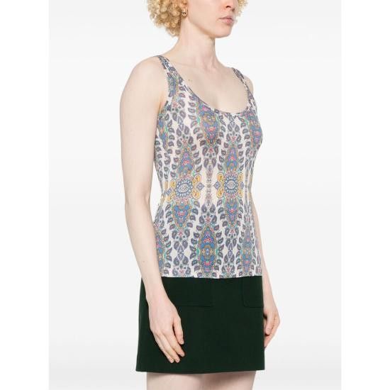 Etro ETRO Women Tops 99IA435 WRJA0102 X0800 BLUE Size S / US 4 / IT 40 - 3 Thumbnail