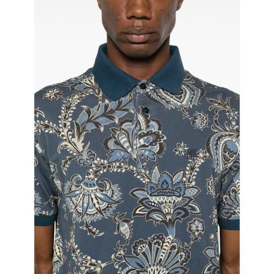 Etro ETRO Men Polo Shirts AK569 MRMD0004 X0883 BLUE Size US L / EU 52-54 / 3 - 4 Thumbnail