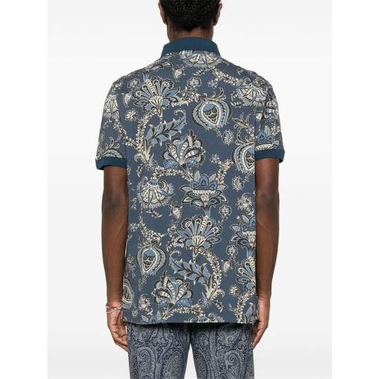 Etro ETRO Men Polo Shirts AK569 MRMD0004 X0883 BLUE Size US L / EU 52-54 / 3 - 2 Thumbnail