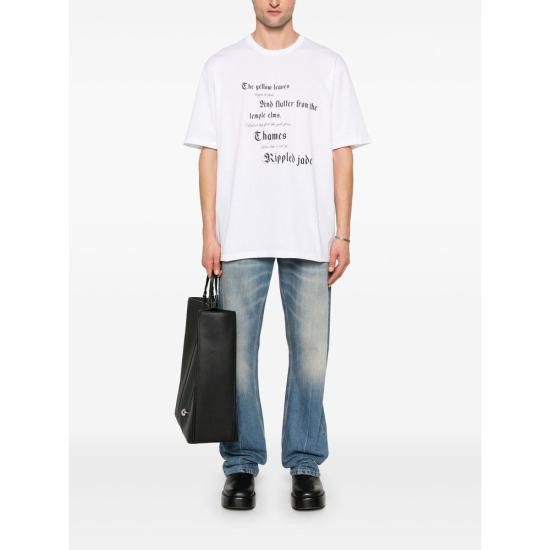 Tシャツ・カットソー ALEXANDER MCQUEEN Men T Shirts 815069QTAC7 0909 WHITE ALEXANDER MCQUEEN Men T-Shirts 815069 QTAC7 0909 WHITE