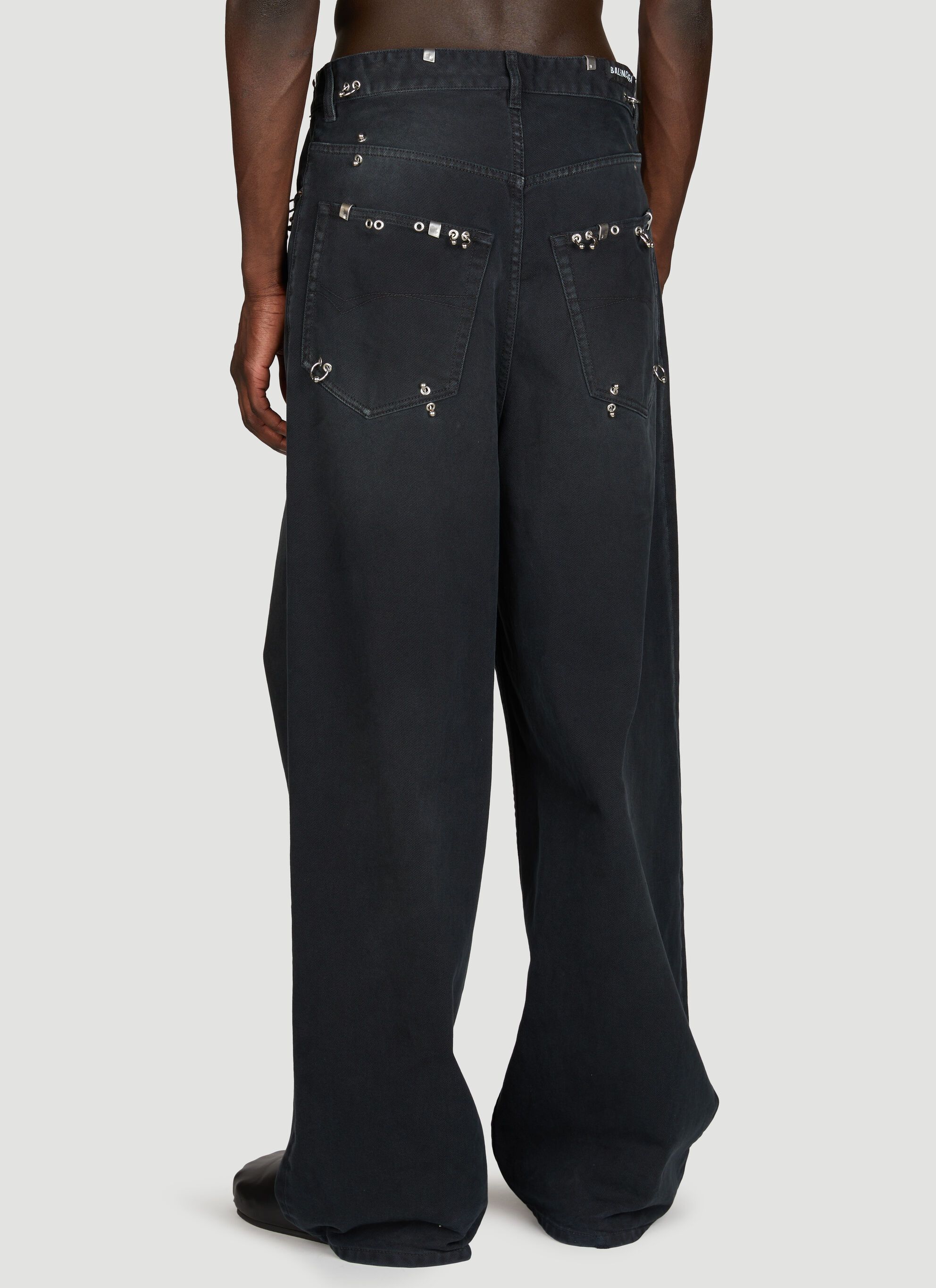 Balenciaga Pierced Baggy Jeans Pants in black Size US 28 / EU 44 - 2 Thumbnail