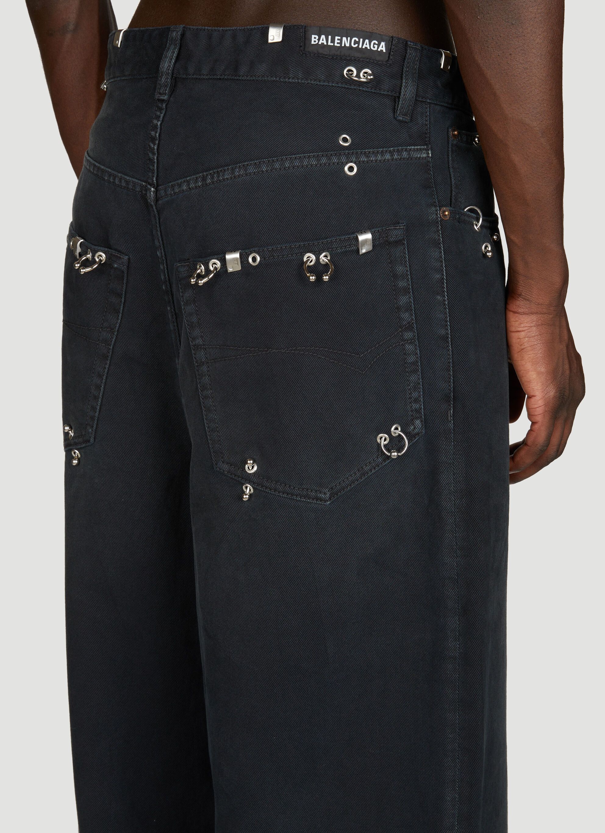 Balenciaga Pierced Baggy Jeans Pants in black Size US 30 / EU 46 - 4 Thumbnail