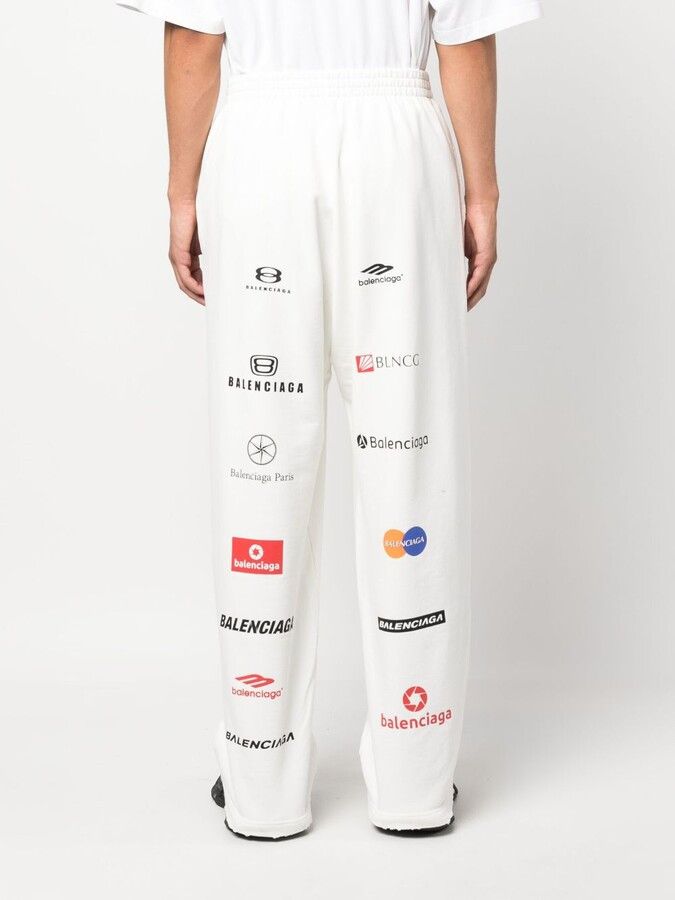 Balenciaga Top League Cotton Patch Sweatpants in white Size US 34 / EU 50 - 4 Thumbnail
