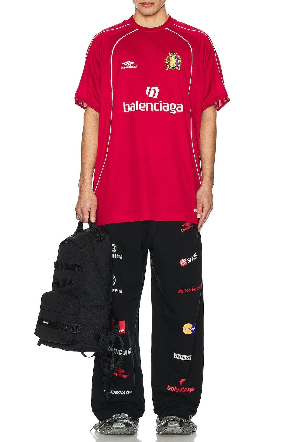 Top League Cotton Patch Sweatpants in black