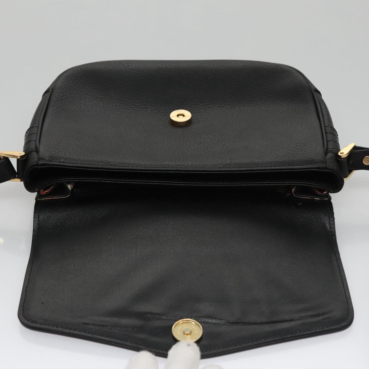 Burberry Black Leather Shoulder Bag (Pre-Owned) Size ONE SIZE - 17 Thumbnail