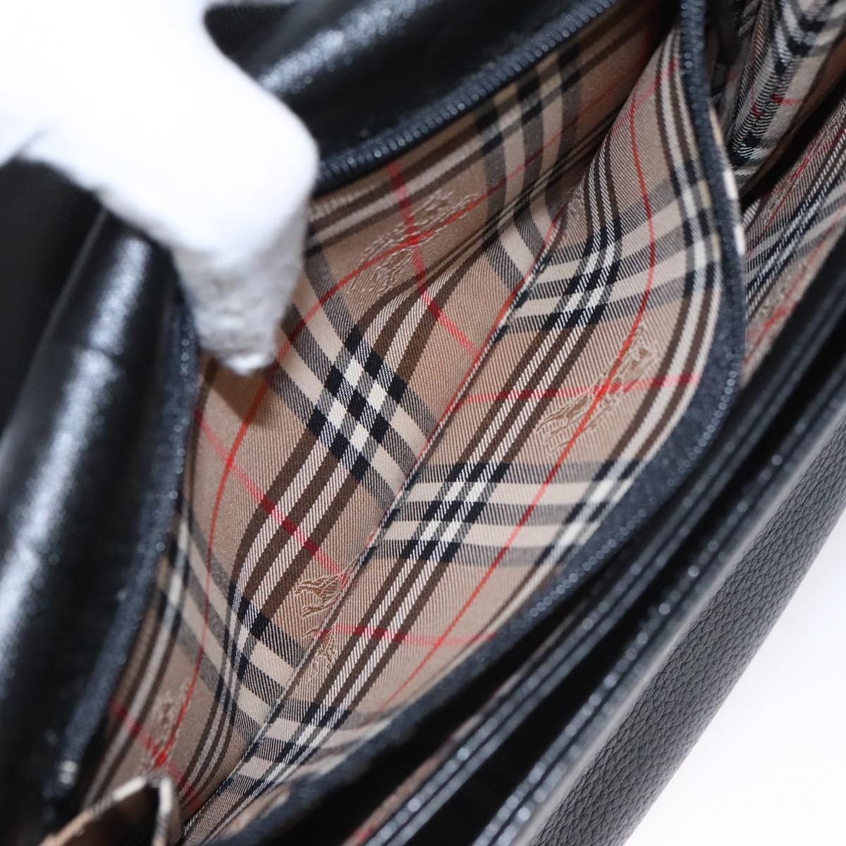 Burberry Black Leather Shoulder Bag (Pre-Owned) Size ONE SIZE - 20 Thumbnail