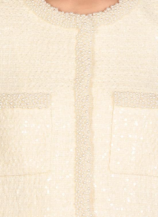 Self-Portrait SELF PORTRAIT Women Jackets RS25164JC BOUCLE PEARLCREAM Ivory Size XS / US 0-2 / IT 36-38 - 5 Thumbnail