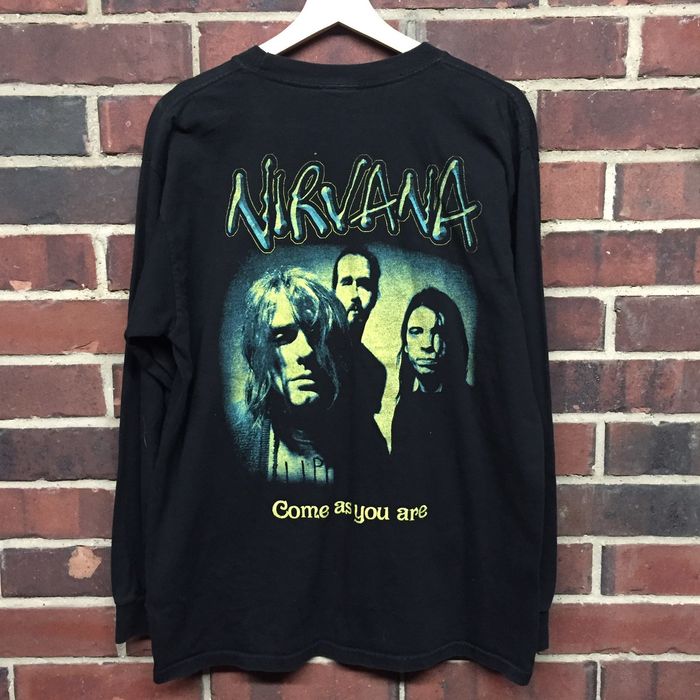 Vintage Vintage Nirvana T Shirt Long Sleeve Double Sided Kurt Cobain ...