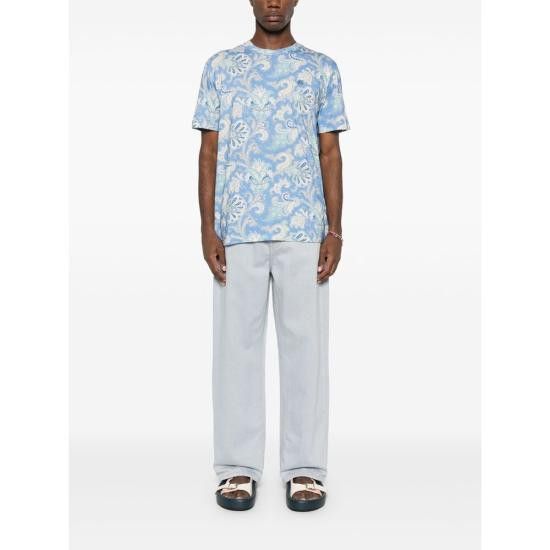 Etro ETRO Men T-Shirts AK584 MRMA0002 X0800 WHITE Size US XXL / EU 58 / 5 - 4 Thumbnail