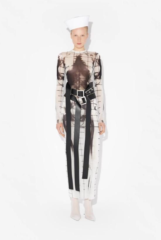 Jean Paul Gaultier JEAN PAUL GAULTIER Women Mid Skirts 25 33 F RO309 T580 0100 White Size M / US 6-8 / IT 42-44 - 2 Thumbnail