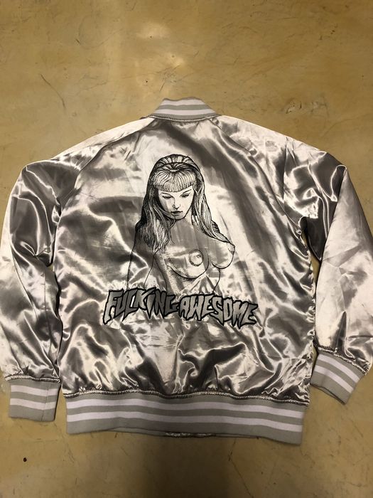 Fucking Awesome Fucking Awesome Satin Varsity Jacket | Grailed