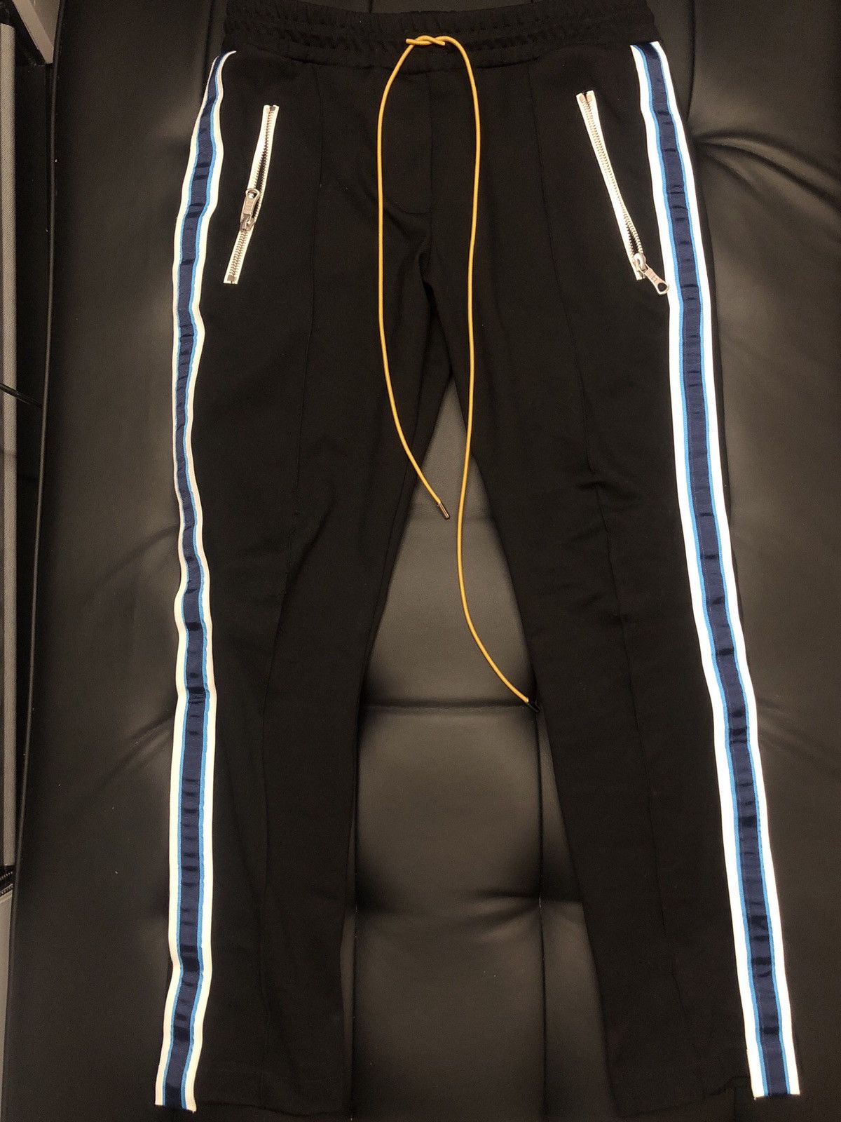 Rhude Brand New Rhude X ssense Exclusive Black Traxedo Trousers Size US 29 - 1 Thumbnail