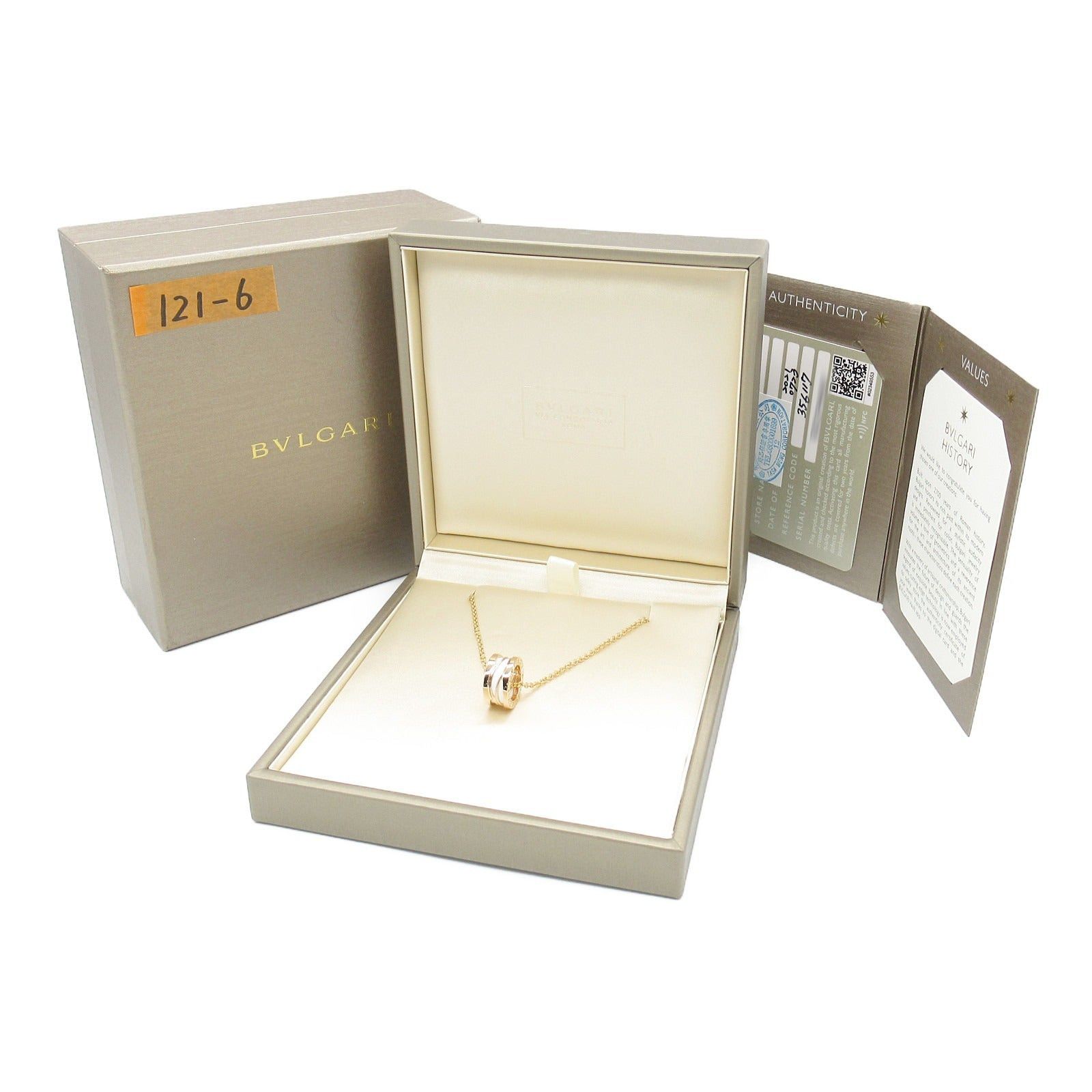 Bvlgari Bvlgari B Zero One Necklace K18Pg (Pink Gold) Ceramic White Size ONE SIZE - 7 Thumbnail