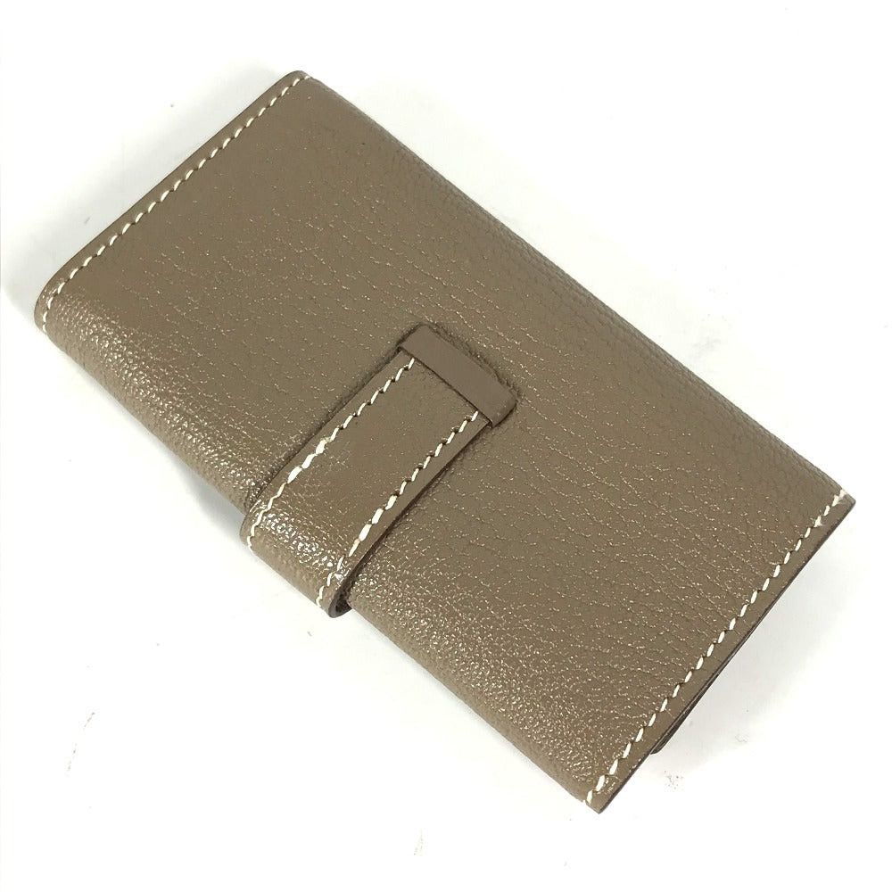 Hermes Hermes 4-Row Key Case Bear H Logo Chevre Women Ethupe Beige Size ONE SIZE - 6 Thumbnail