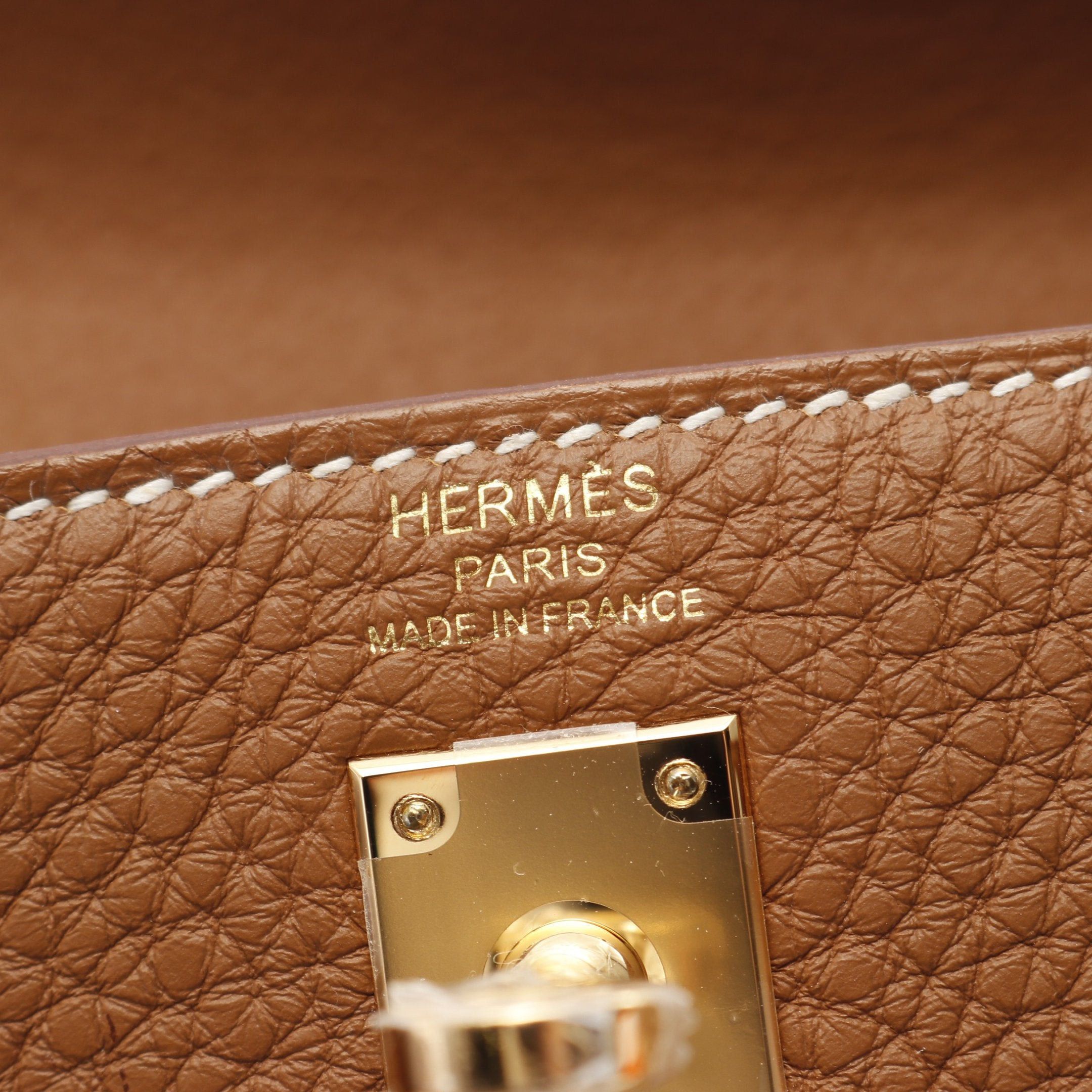 Hermes Hermes Kelly 25 Gold Handbag Togo Brown Hardware Inner Stitch Double Engraved Size ONE SIZE - 4 Thumbnail