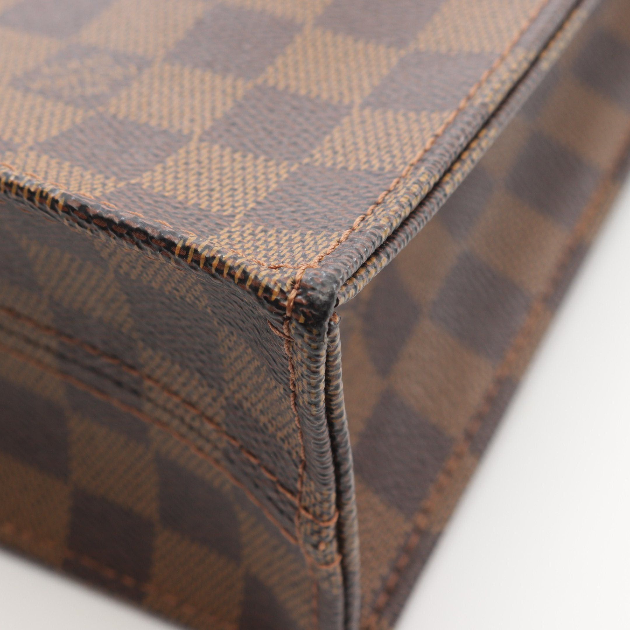 Louis Vuitton Louis Vuitton Sacpla Pm Damier Ebene Handbag Tote Bag Leather Brown Size ONE SIZE - 7 Thumbnail