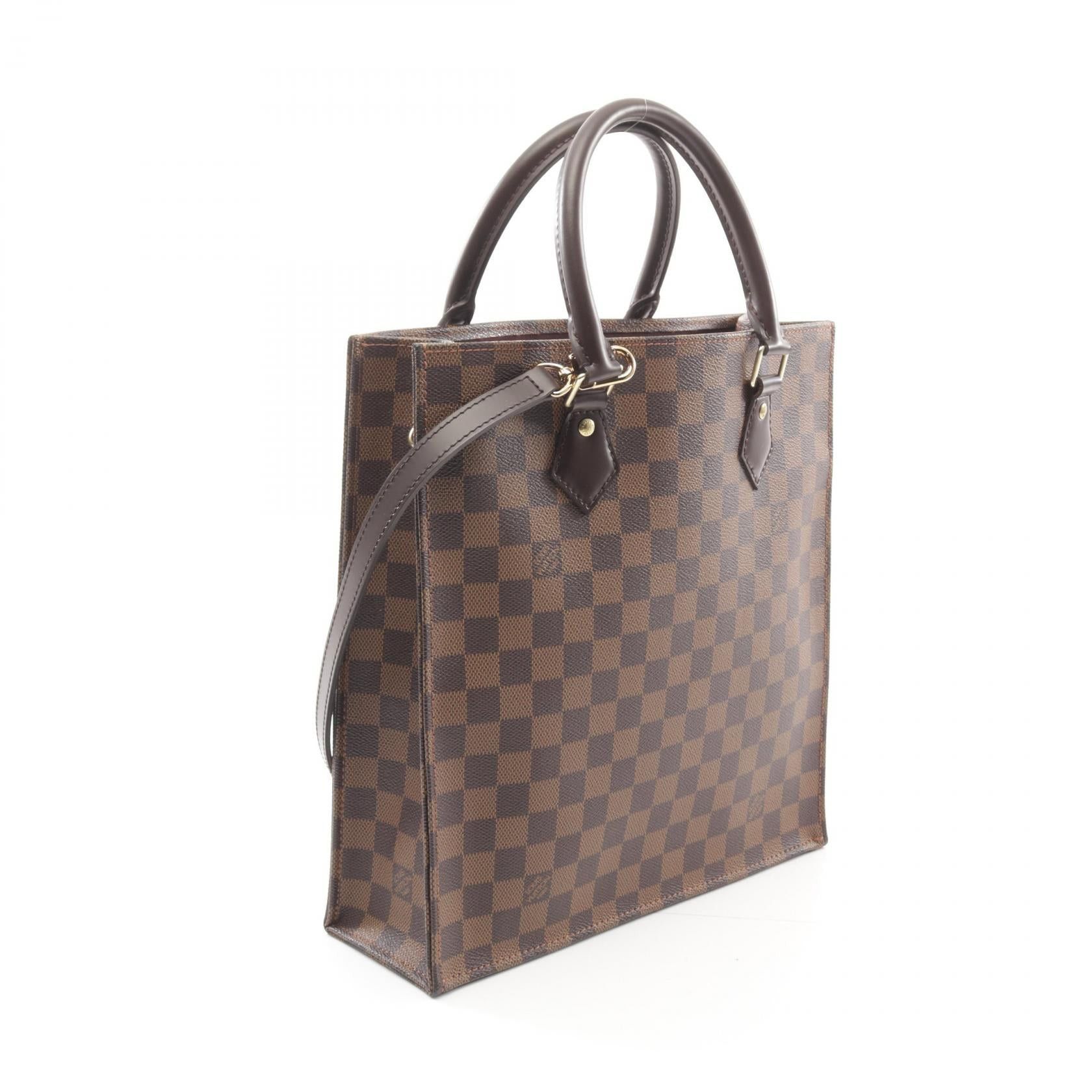 Louis Vuitton Louis Vuitton Sacpla Pm Damier Ebene Handbag Tote Bag Leather Brown Size ONE SIZE - 2 Thumbnail