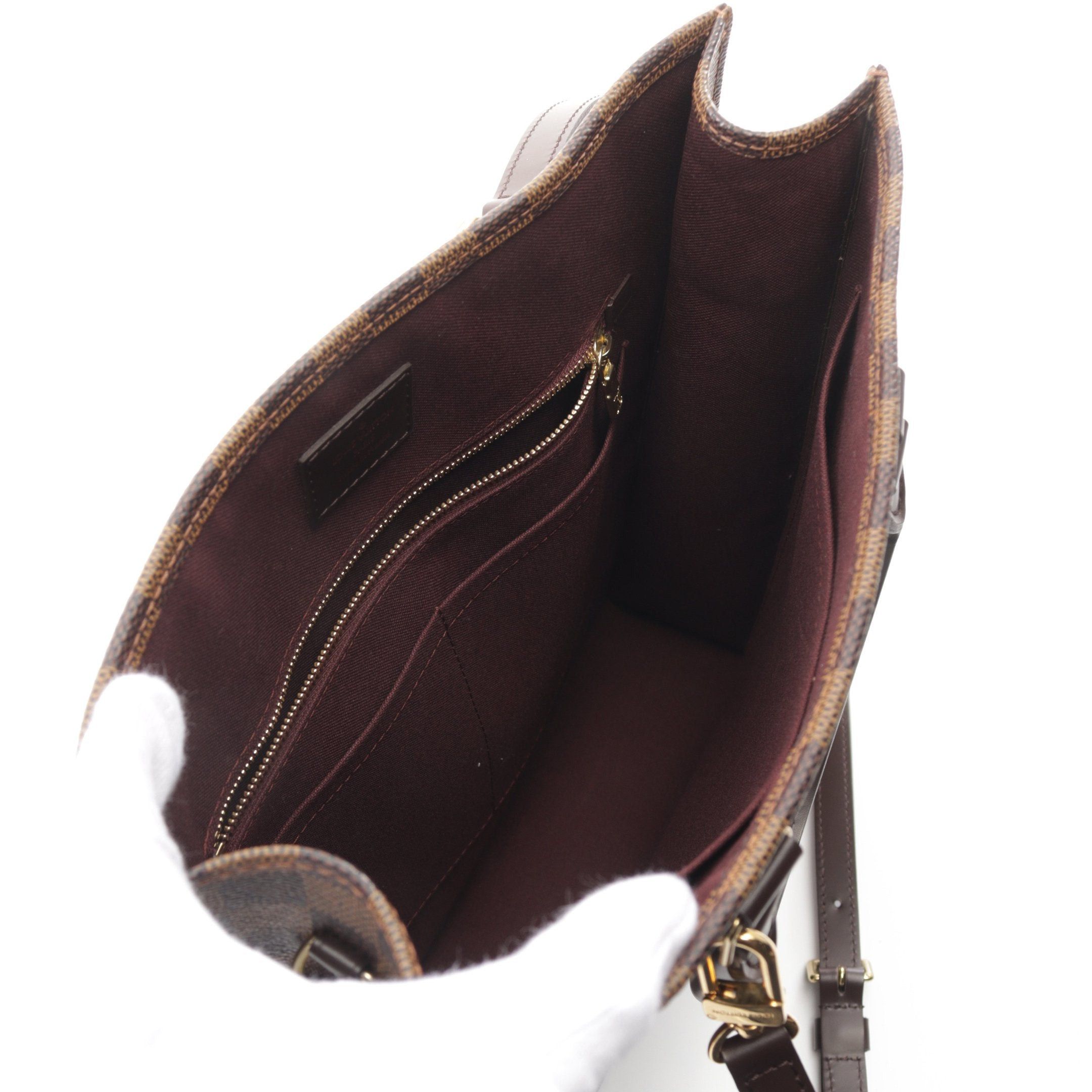 Louis Vuitton Louis Vuitton Sacpla Pm Damier Ebene Handbag Tote Bag Leather Brown Size ONE SIZE - 3 Thumbnail