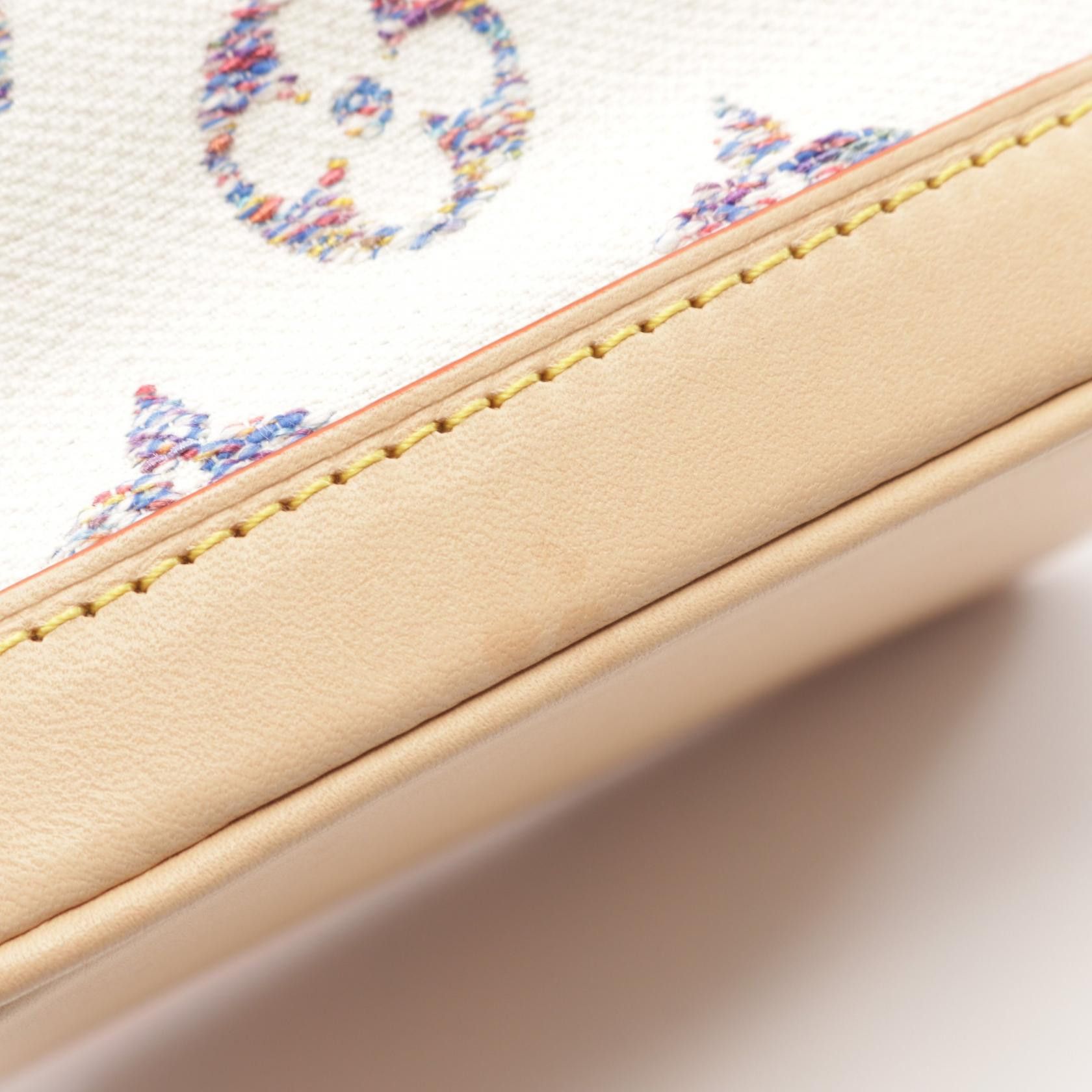 Louis Vuitton Louis Vuitton Nano Noe Monogram Jacquard Chain Handbag Canvas Leather Off White Size ONE SIZE - 7 Thumbnail