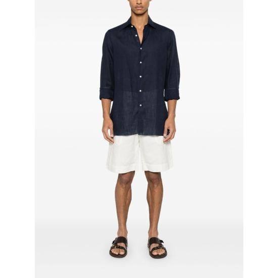 Isaia ISAIA Men Long Tops C9769 MC10TC 27 BLUE Size US M / EU 48-50 / 2 - 4 Thumbnail