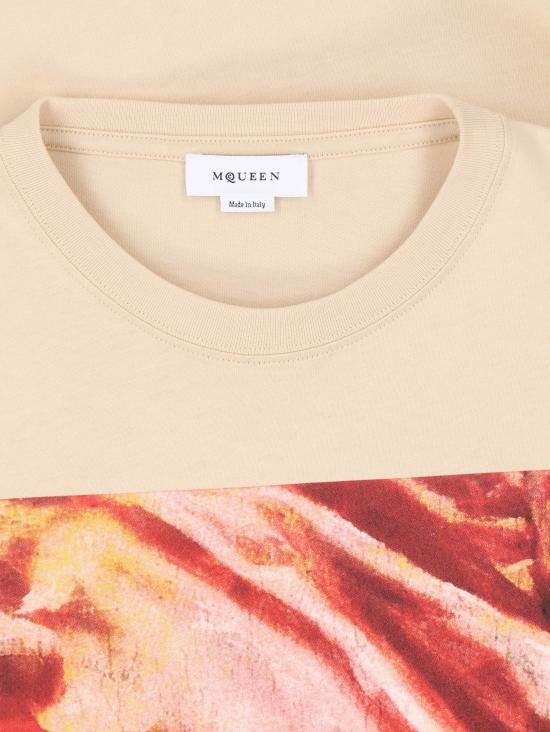 Alexander McQueen ALEXANDER MCQUEEN Men T-Shirts 815011 QTADA 0985 Beige Size US L / EU 52-54 / 3 - 3 Thumbnail