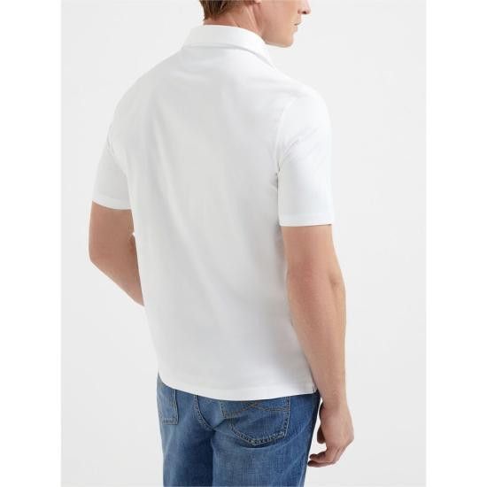 Brunello Cucinelli BRUNELLO CUCINELLI Men Polo Shirts M0B133936 C6159 WHITE Size US XXL / EU 58 / 5 - 3 Thumbnail