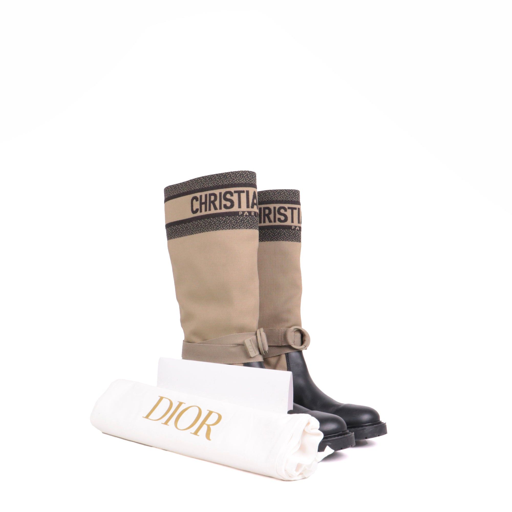 Dior DIOR - Dior D-Major boots in khaki canvas (T39) Size US 8 / IT 38 - 9 Thumbnail