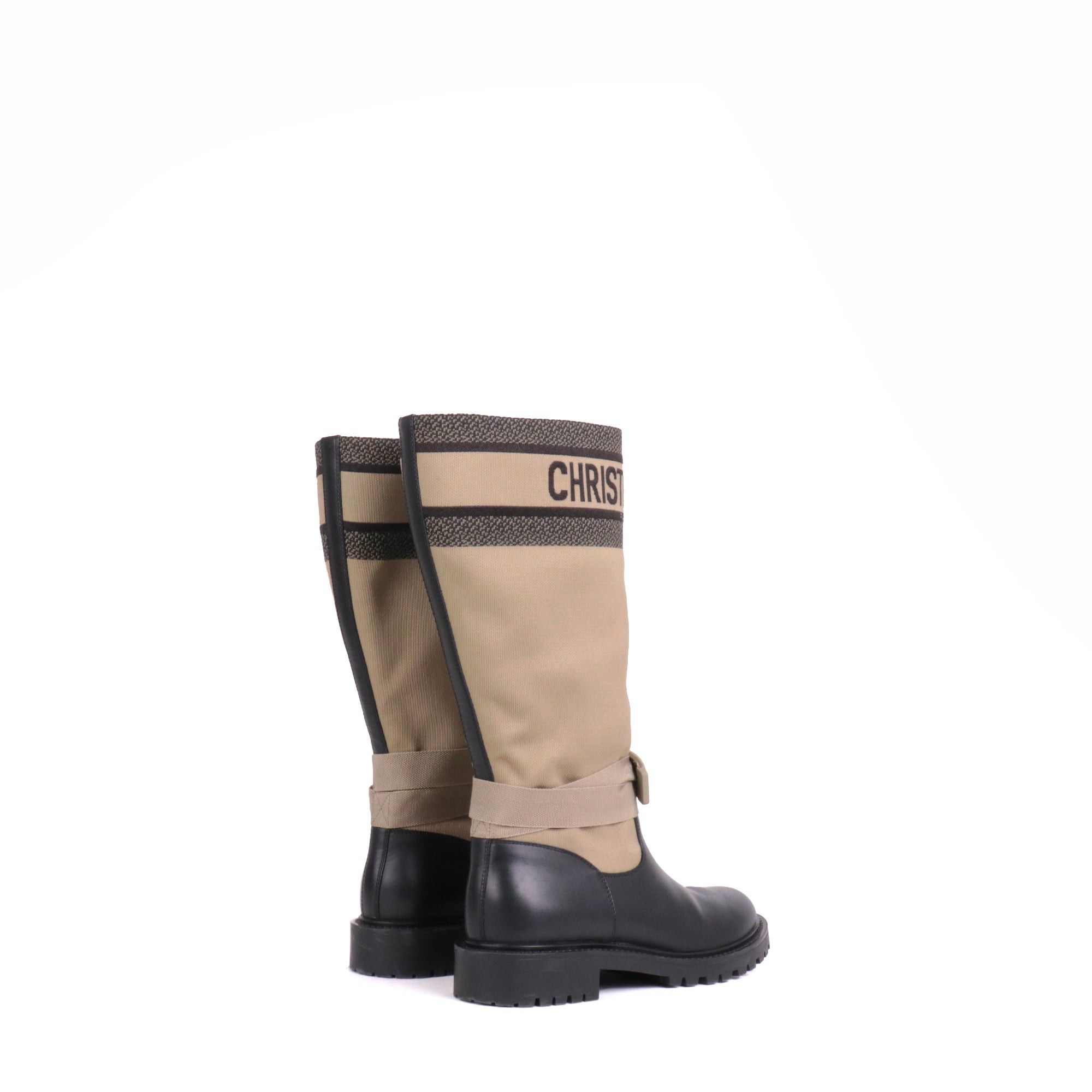 Dior DIOR - Dior D-Major boots in khaki canvas (T39) Size US 8 / IT 38 - 3 Thumbnail