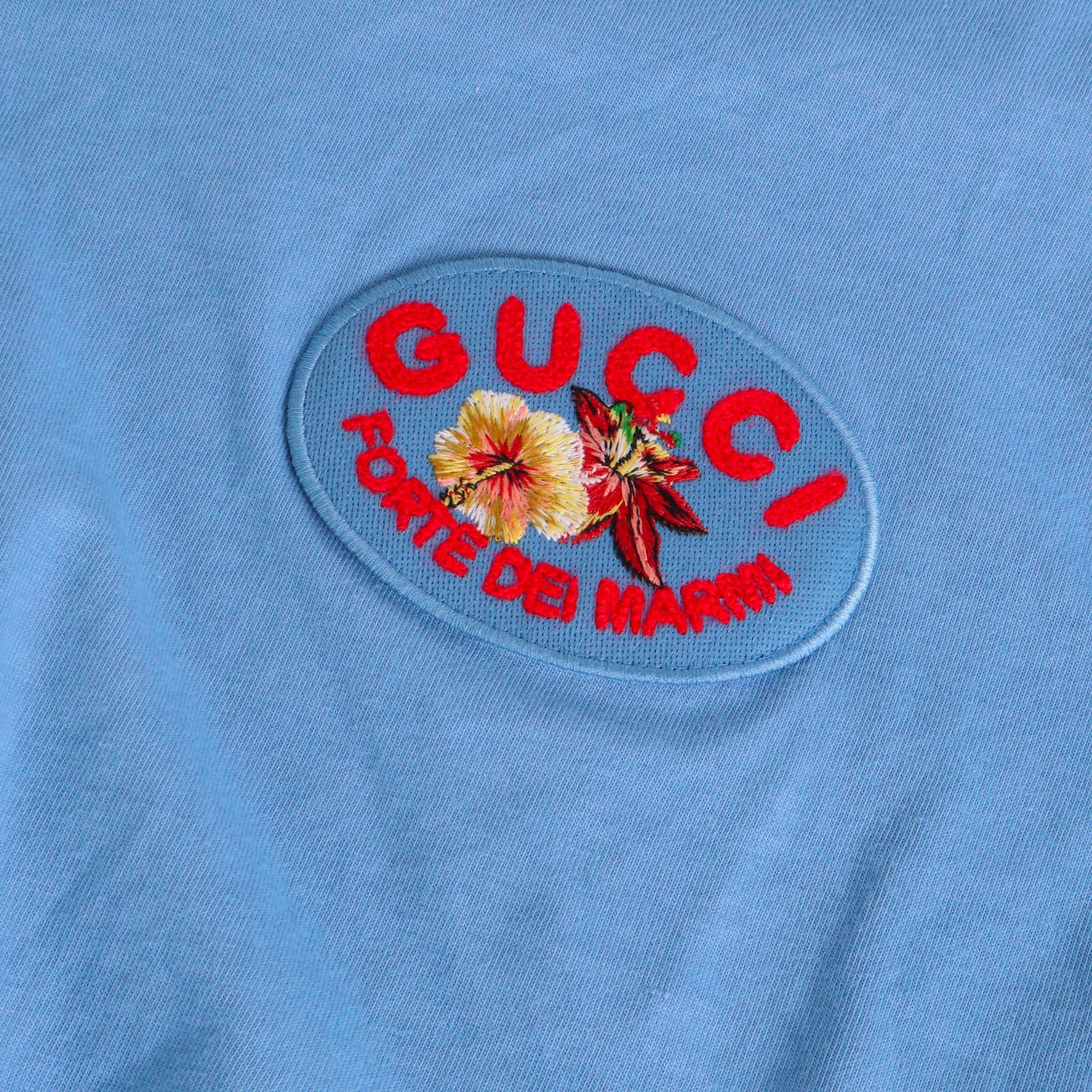 Gucci GUCCI - Gucci Forte Dei Marmi top in blue cotton (M) Size M / US 6-8 / IT 42-44 - 2 Thumbnail