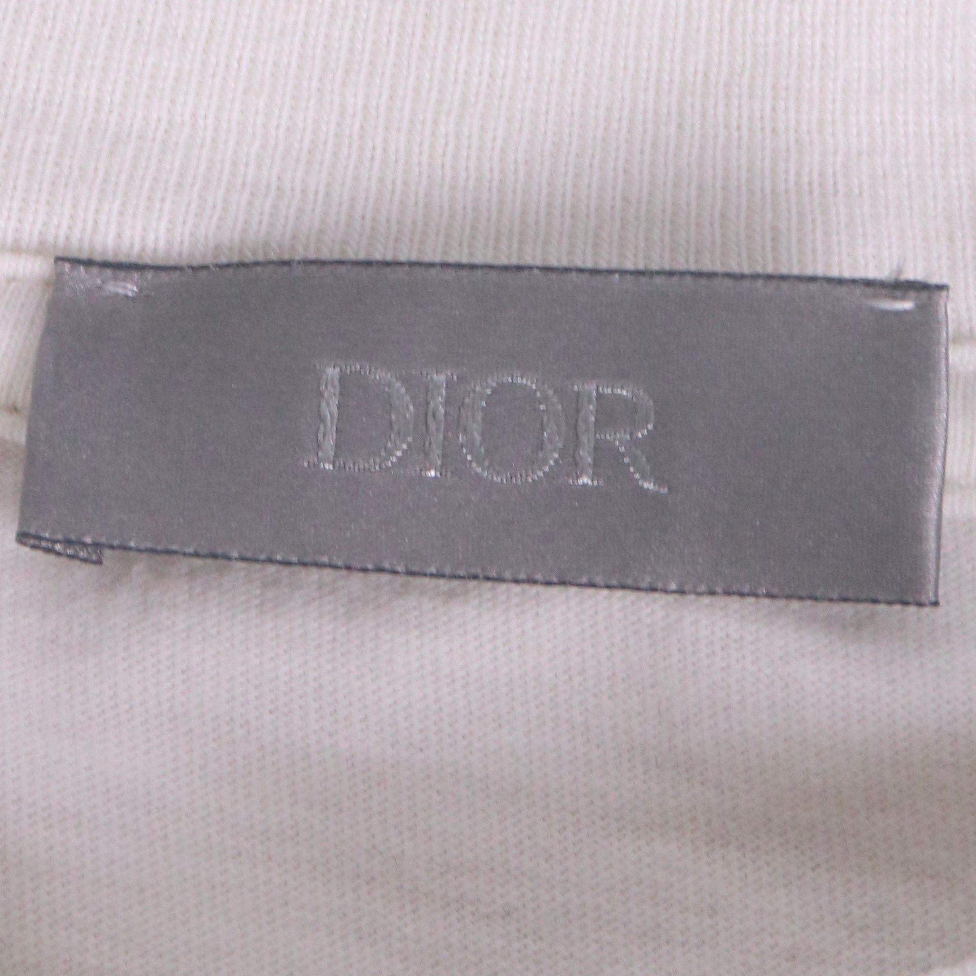 Dior DIOR - Dior white cotton t-shirt (S) Size S / US 4 / IT 40 - 3 Thumbnail