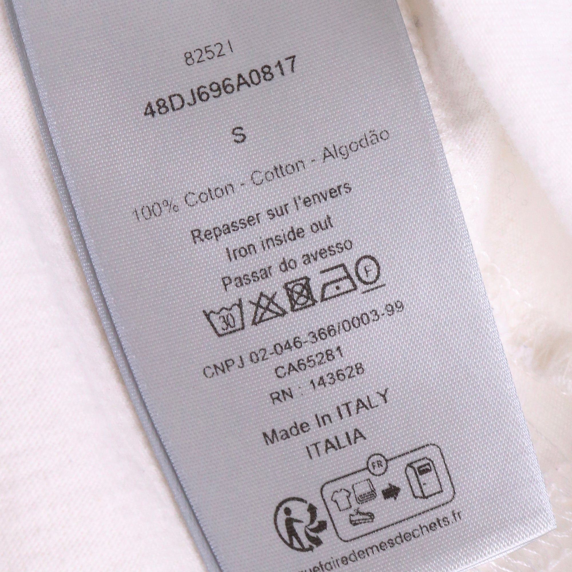 Dior DIOR - Dior white cotton t-shirt (S) Size S / US 4 / IT 40 - 2 Thumbnail