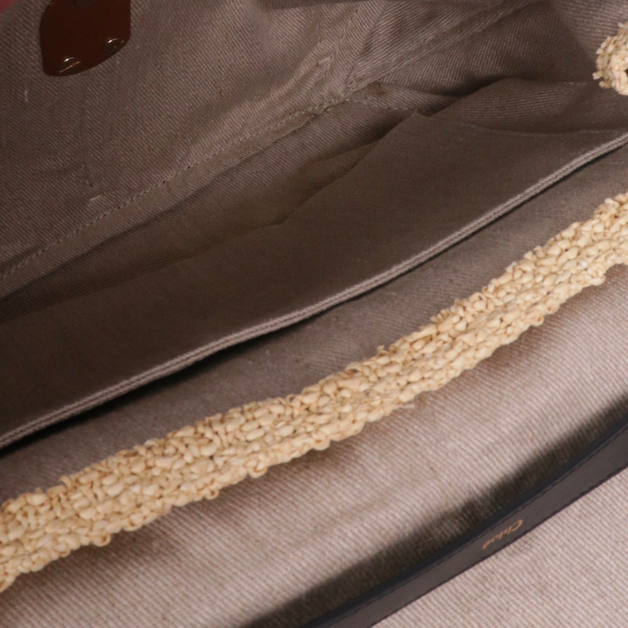 Chloe CHLOÉ - Chloé Pénélope MM shoulder bag in raffia Size ONE SIZE - 8 Thumbnail