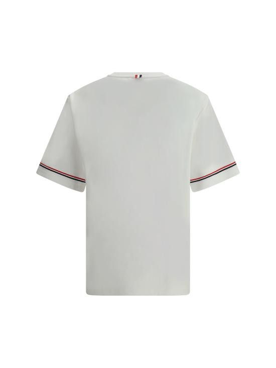 Thom Browne THOM BROWNE Men T-Shirts MJS282AJ0199 100 WHITE Size US M / EU 48-50 / 2 - 2 Thumbnail
