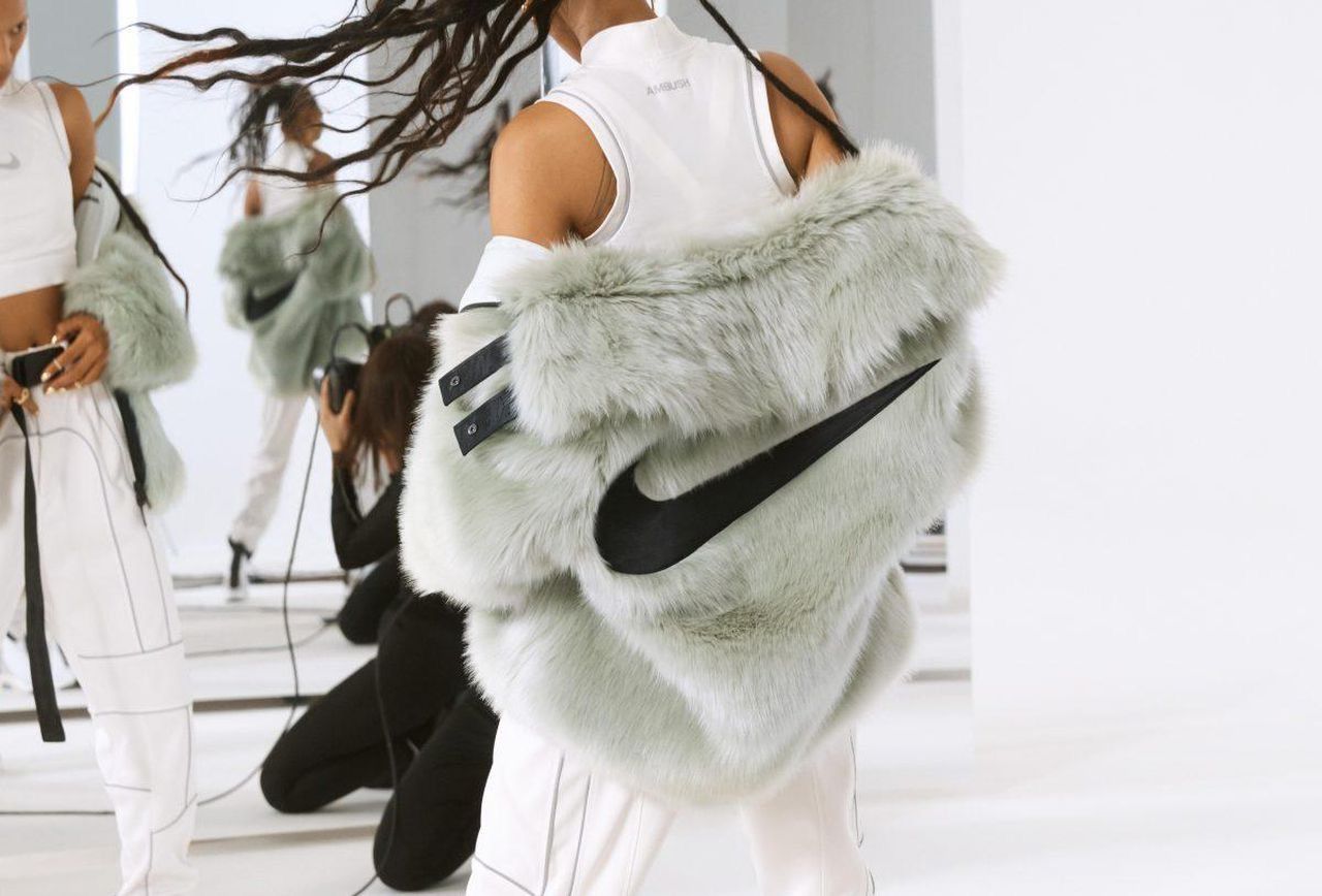 Ambush Design Nike Nike x Ambush Mint Green Fur Jacket Grailed