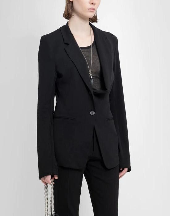 Ann Demeulemeester ANN DEMEULEMEESTER Women Jackets B0011876FA433 099 BLACK Size XS / US 0-2 / IT 36-38 - 4 Thumbnail