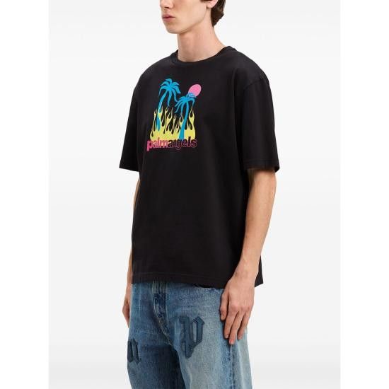 Palm Angels PALM ANGELS Men T-Shirts PMAA089S25JE R002 1084 BLACK Size US S / EU 44-46 / 1 - 4 Thumbnail