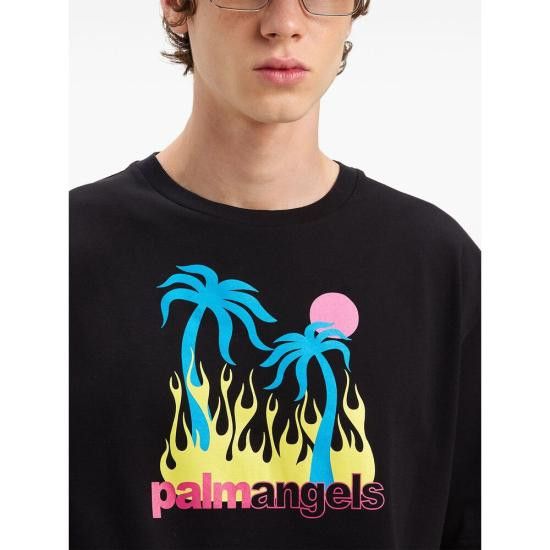 Palm Angels PALM ANGELS Men T-Shirts PMAA089S25JE R002 1084 BLACK Size US S / EU 44-46 / 1 - 2 Thumbnail