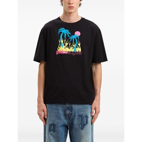 Palm Angels PALM ANGELS Men T-Shirts PMAA089S25JE R002 1084 BLACK Size US S / EU 44-46 / 1 - 6 Thumbnail