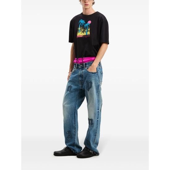 Palm Angels PALM ANGELS Men T-Shirts PMAA089S25JE R002 1084 BLACK Size US S / EU 44-46 / 1 - 5 Thumbnail