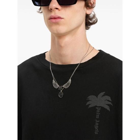 Palm Angels PALM ANGELS Men T-Shirts PMAA002S25JE R004 1313 BLACK Size US S / EU 44-46 / 1 - 5 Thumbnail