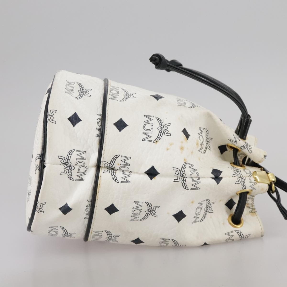 MCM Visetos White Canvas Shoulder Bag (Pre-Owned) Size ONE SIZE - 4 Thumbnail