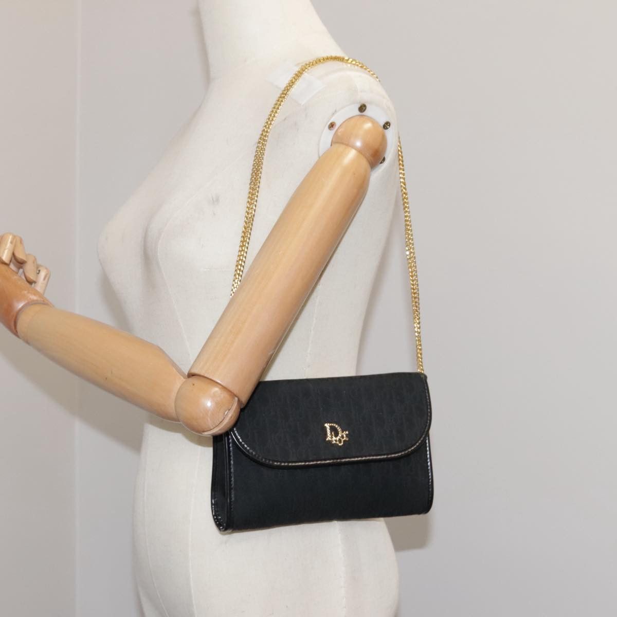 Dior Trotter Black Canvas Shoulder Bag (Pre-Owned) Size ONE SIZE - 13 Thumbnail