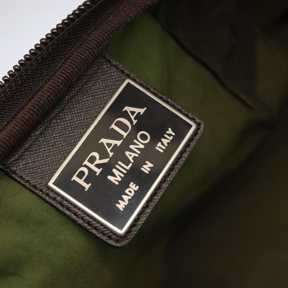 Prada Tessuto Khaki Synthetic Travel Bag (Pre-Owned) Size ONE SIZE - 16 Thumbnail