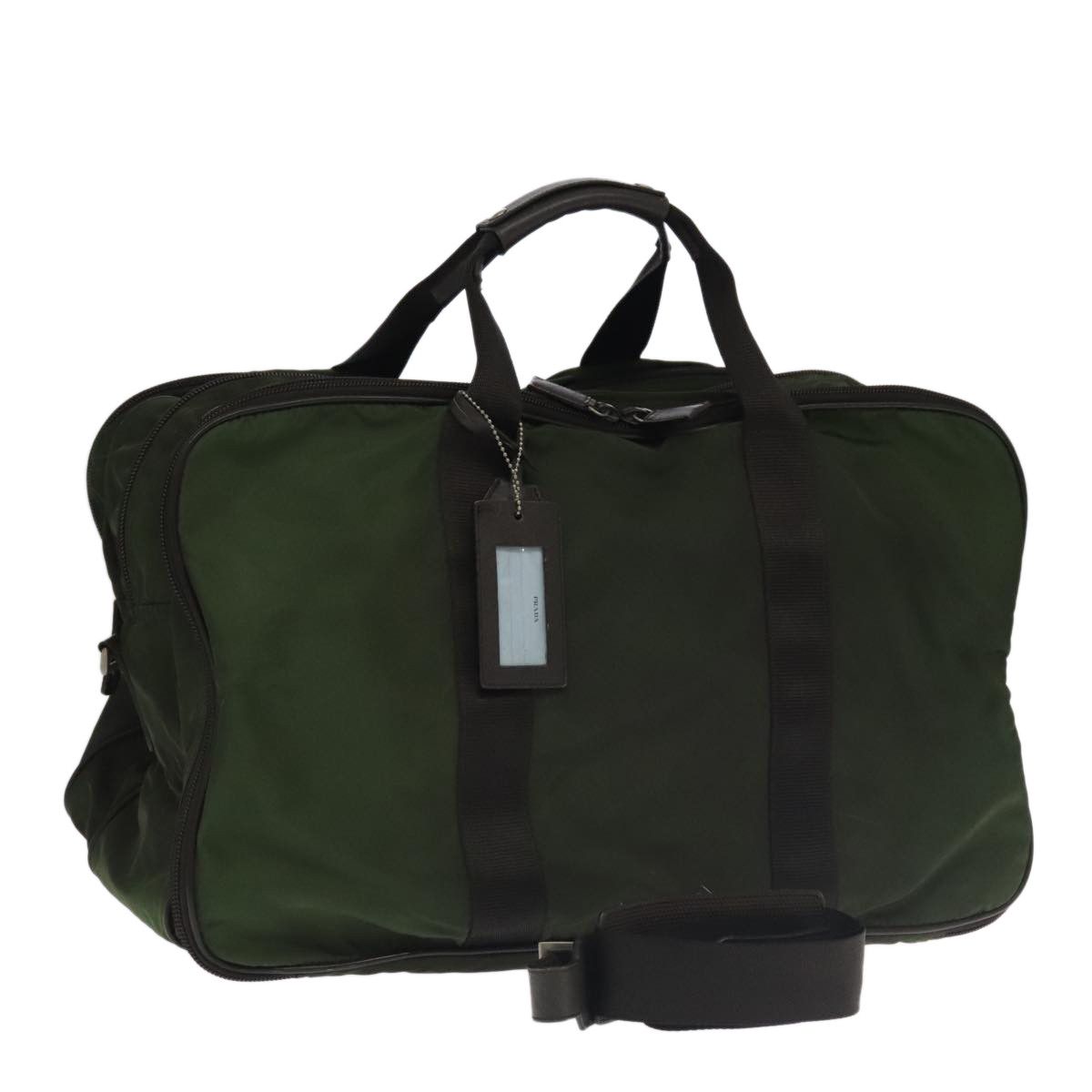 Prada Tessuto Khaki Synthetic Travel Bag (Pre-Owned) Size ONE SIZE - 19 Thumbnail