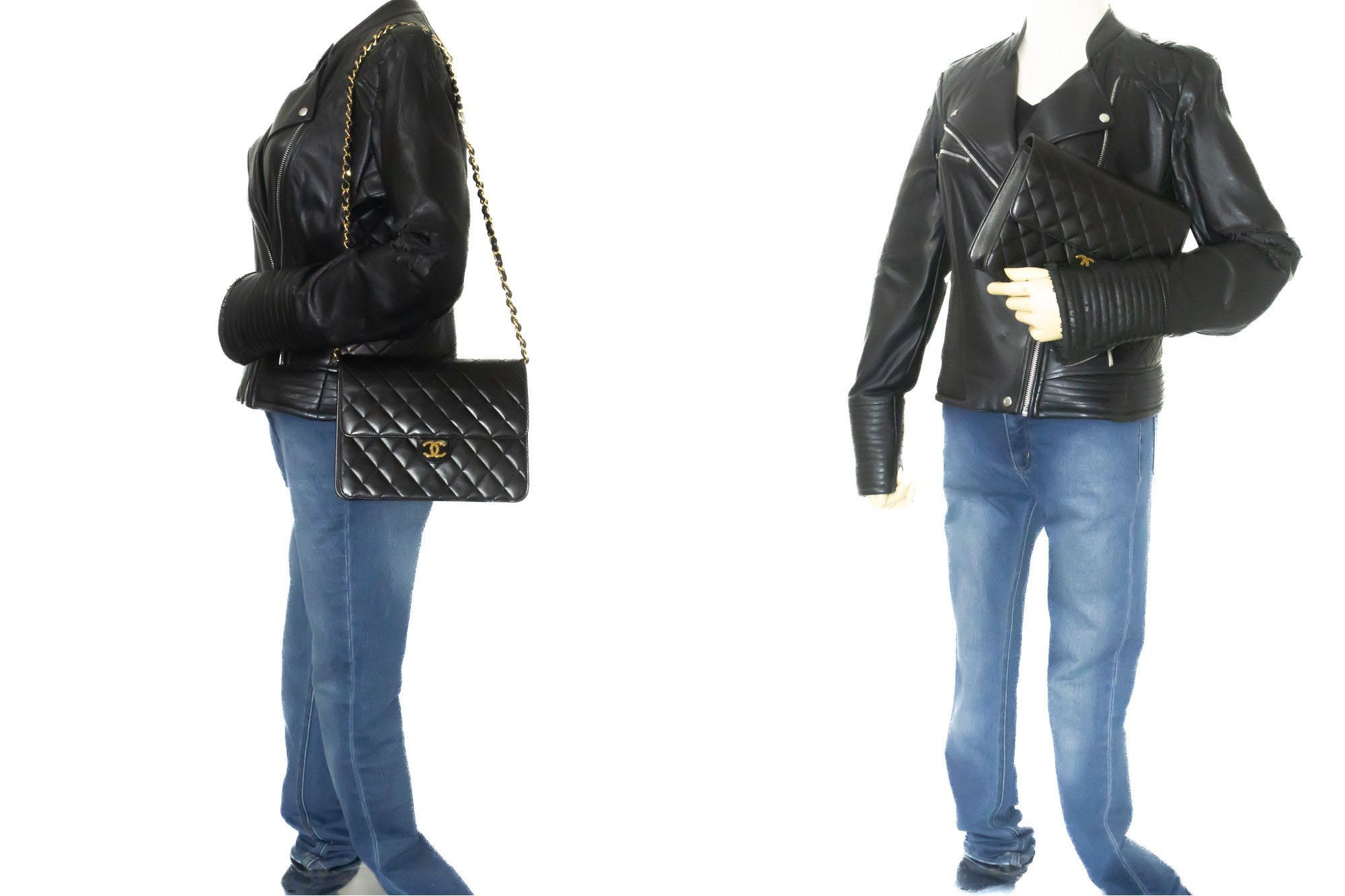 Chanel Black Leather Shoulder Bag (Pre-Owned) Size ONE SIZE - 11 Thumbnail