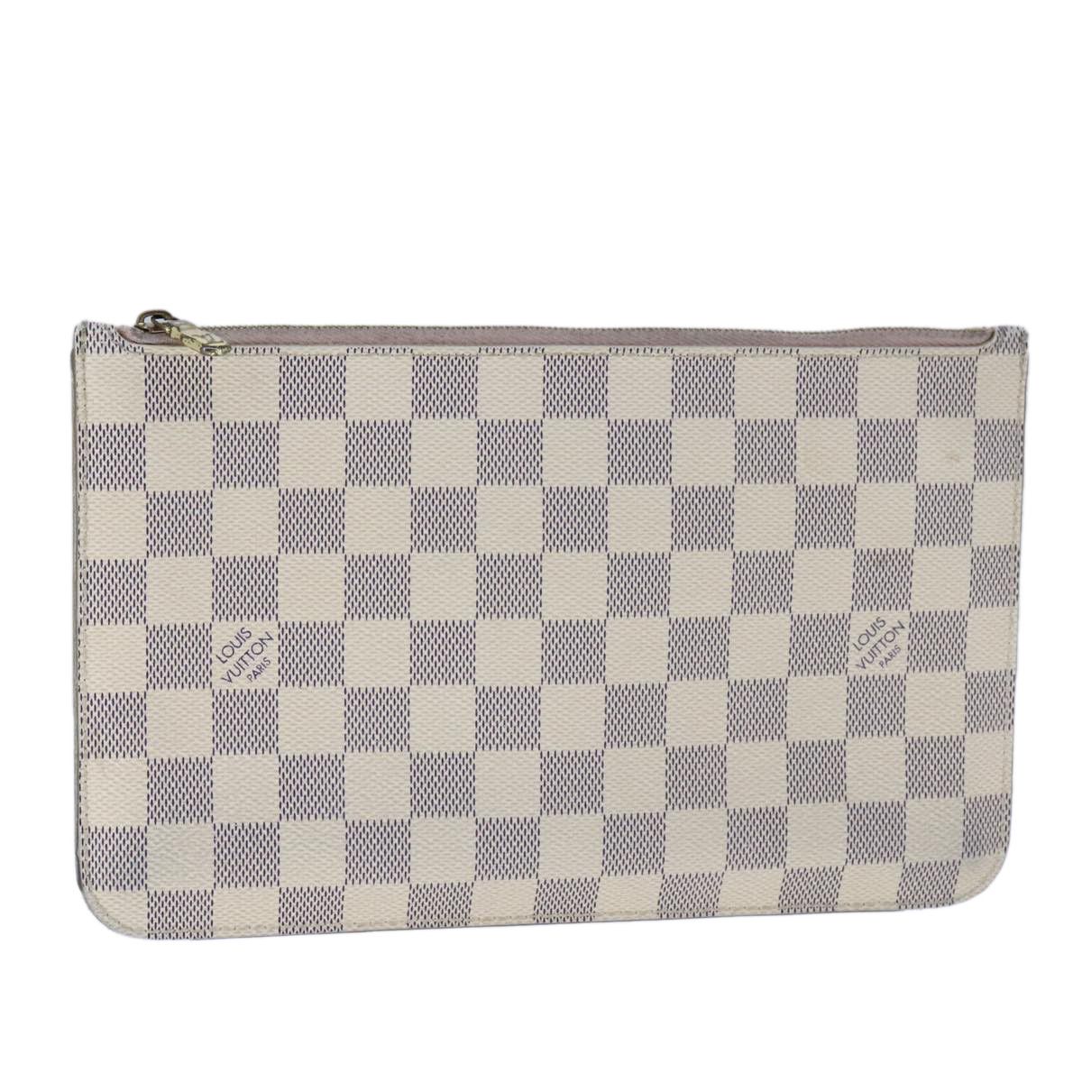 Louis Vuitton Neverfull Pouch White Canvas Clutch Bag (Pre-Owned) Size ONE SIZE - 13 Thumbnail