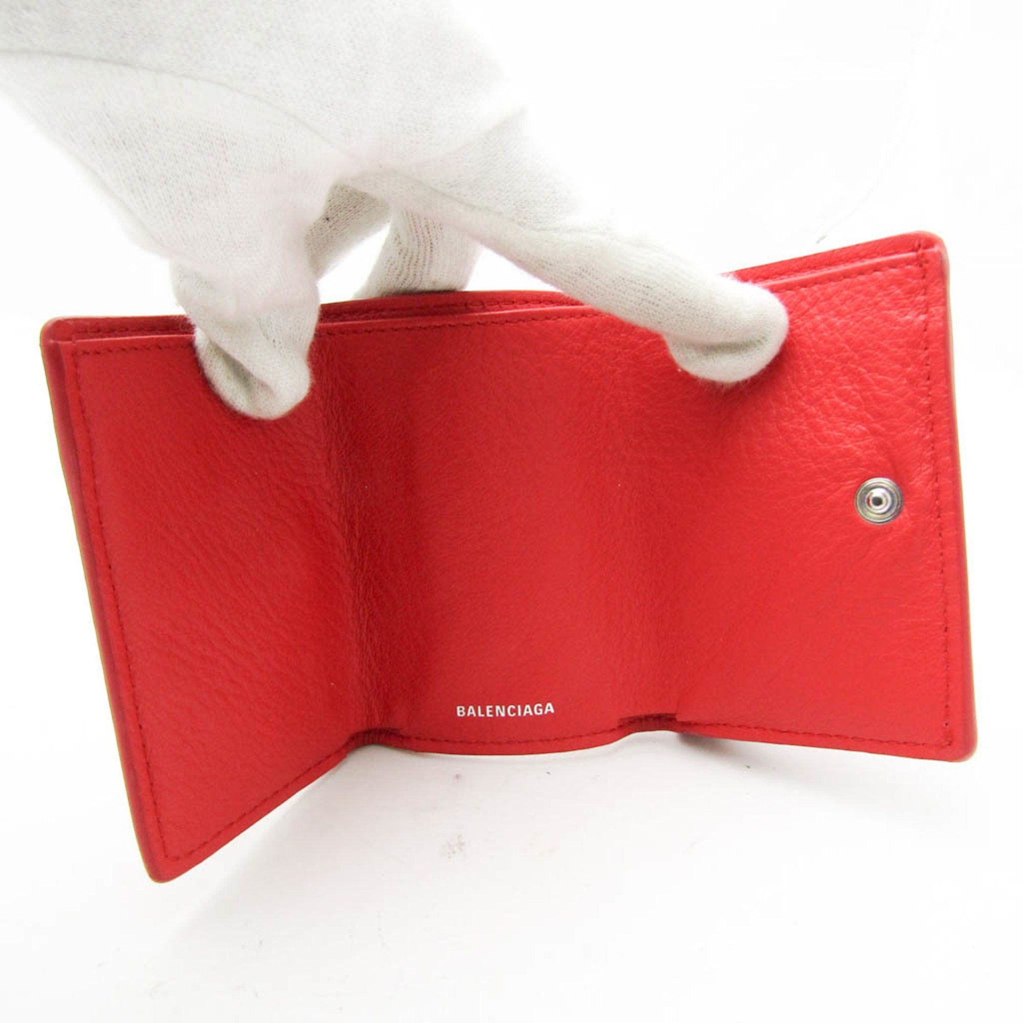 Balenciaga Red Leather Wallet (Pre-Owned) Size ONE SIZE - 7 Thumbnail